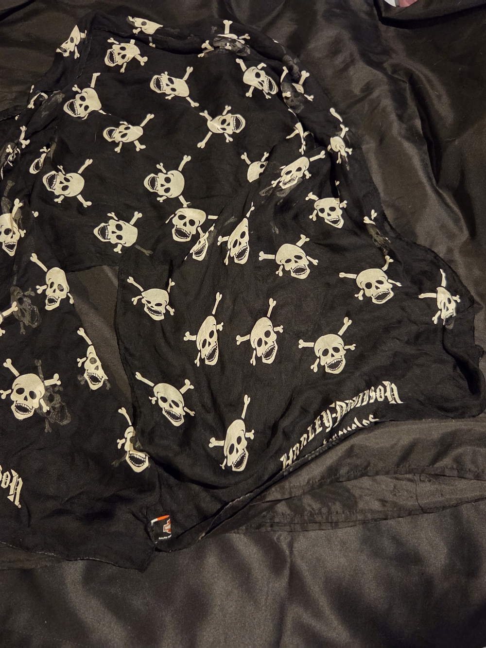 Harley-Davidson Black and White Logo Scarf
